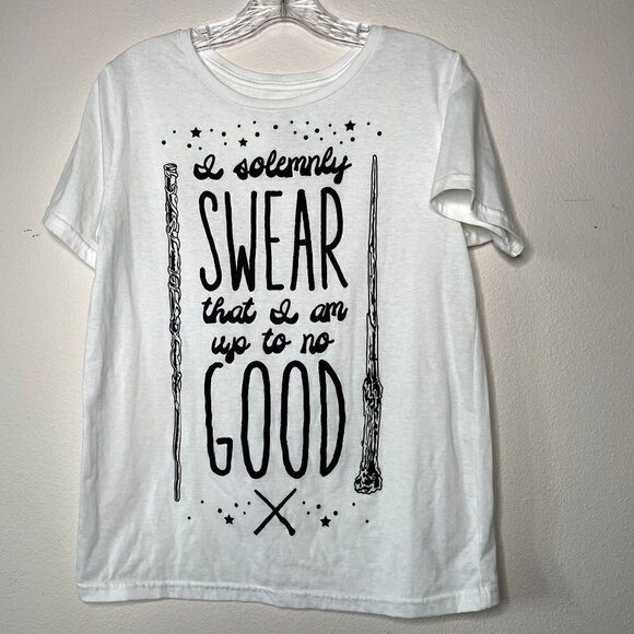 Harry Potter Graphic Tee "I Solemnly Swear That I Am Up To No Good" M 7-9 - Picture 1 of 5
